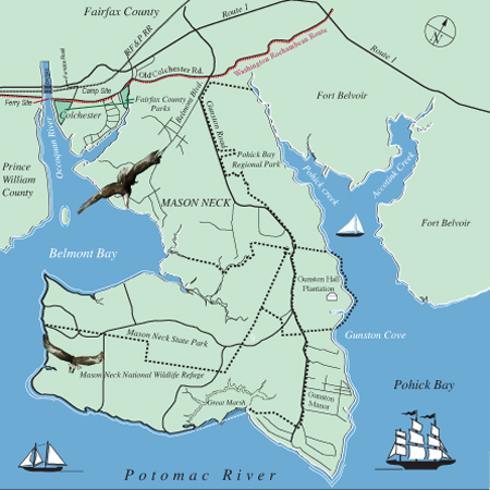 Map of Mason Neck